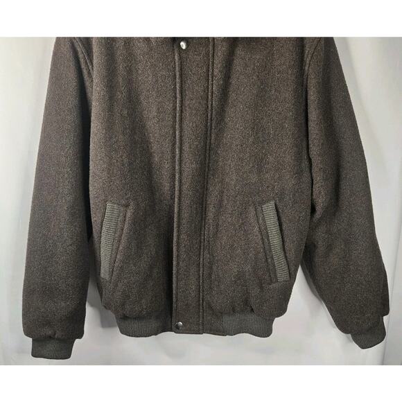 Vintage Aberdeen Wool Bomber Jacket Flight Coat Medium Lined Insulated Gray - Picture 3 of 8